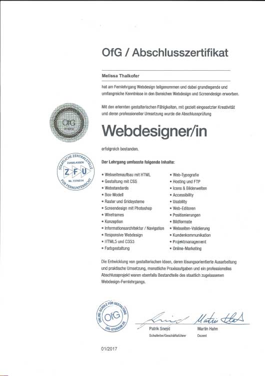 Werbeagentur Agentur Webdesign Weiden Zertifizierung